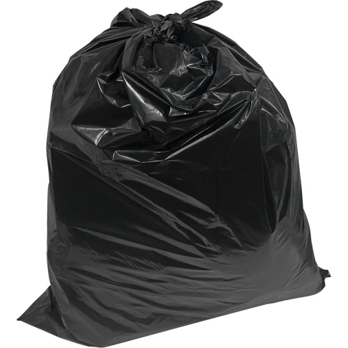 Industrial Garbage Bags, Utility, 24" W x 22" L, 0.64 mils, Black, 26 L (7 Gal.) Capacity Groupe Belzile Dickner