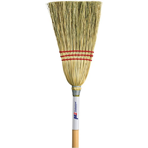 Lobby Corn Broom, 3-String, Wood Handle Groupe Belzile Dickner