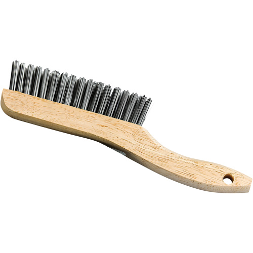 Shoe Handle Scratch Brush, Steel, 4 x 16 Wire Rows, 9-3/4" Long Groupe Belzile Dickner