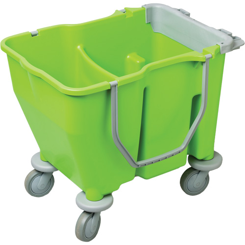 Double Mop Bucket with Wringer, 3.75 US Gal. (60 qt.) Capacity, Green Groupe Belzile Dickner