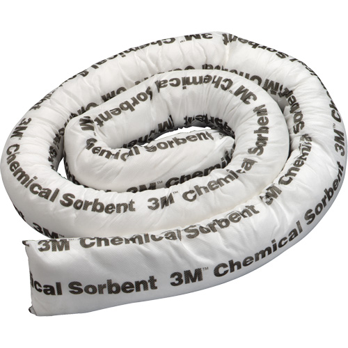 Chemical Sorbent Mini-Boom, Hazmat, 8' L x 3" W, 15.5 gal Absorbancy Groupe Belzile Dickner