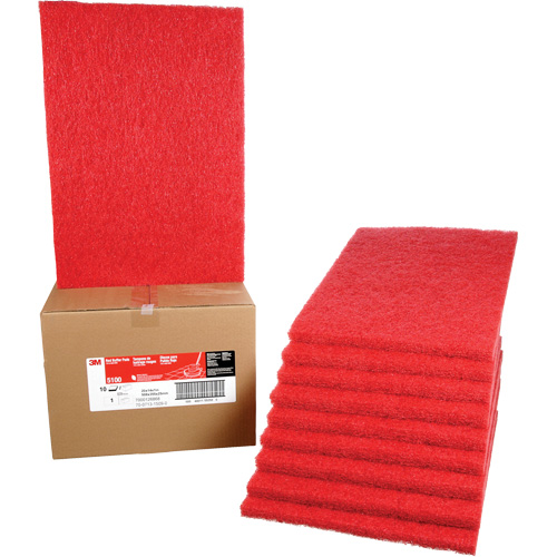 Tampon de nettoyage pour tapis, 14" x 20", Lustrage/Nettoyage, Rouge Groupe Belzile Dickner