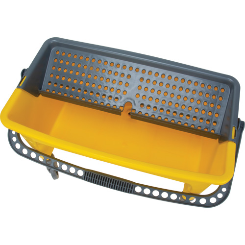 Microfibre Mop Bucket & Wringer, Strainer, 11 US Gal. (44 Quart), Yellow Groupe Belzile Dickner
