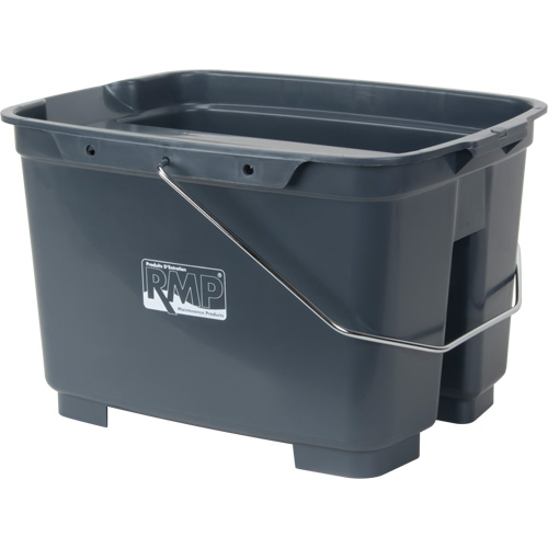 Dual Compartment Bucket, 4.75 US Gal. (19 qt.) Capacity, Grey Groupe Belzile Dickner
