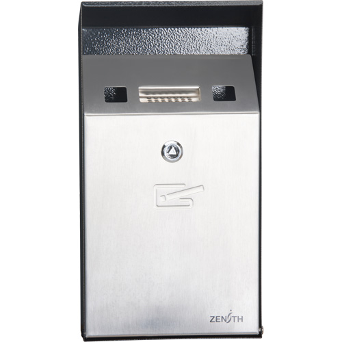 Smoking Receptacle, Wall-Mount, Stainless Steel, 1 Litre Capacity, 11-4/5" Height Groupe Belzile Dickner