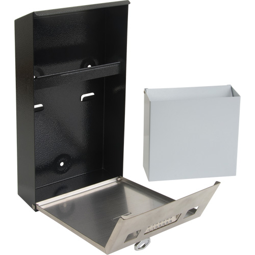 Smoking Receptacle, Wall-Mount, Stainless Steel, 1 Litre Capacity, 11-4/5" Height Groupe Belzile Dickner