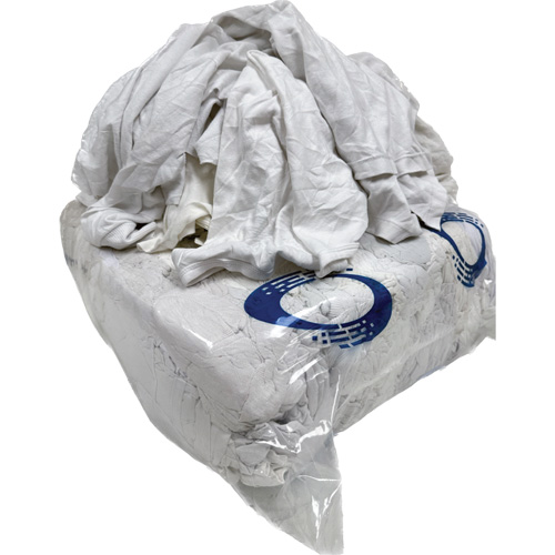 Wiping Rags, Cotton/Fleece, White, 25 lbs. Groupe Belzile Dickner