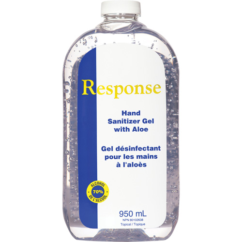 Response&reg; Hand Sanitizer Gel with Aloe, 950 ml, Refill, 70% Alcohol Groupe Belzile Dickner