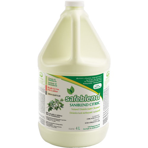 Nettoyant d&eacute;sinfectant CITRIC &agrave; l'huile de menthe poivr&eacute;e, 4 L, Cruche Groupe Belzile Dickner