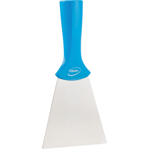 Handle-Mounted Stainless Steel Scraper, Blue, 4" W x 8" L Groupe Belzile Dickner