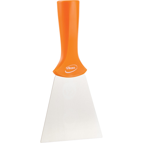 Handle-Mounted Stainless Steel Scraper, Orange, 4" W x 8" L Groupe Belzile Dickner