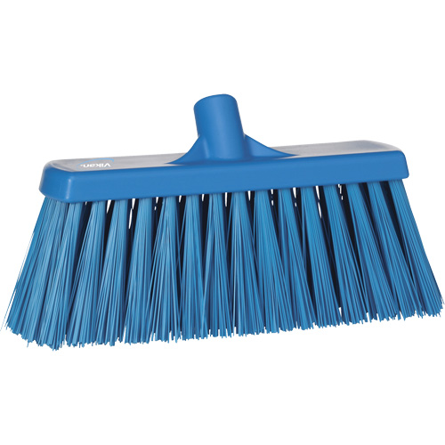 Heavy-Duty Push Broom, Stiff Bristles, 13", Polyester, Blue Groupe Belzile Dickner