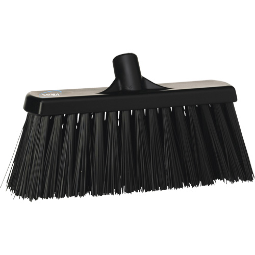 Heavy-Duty Push Broom, Stiff Bristles, 13", Polyester, Black Groupe Belzile Dickner