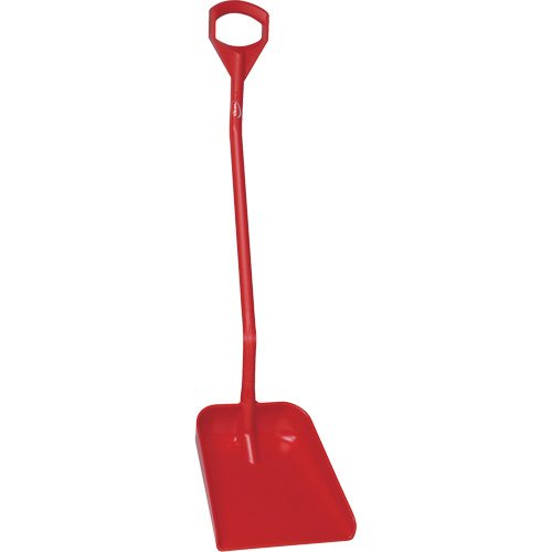 Ergonomic Large Blade Shovel, 51" Length, Plastic, Red Groupe Belzile Dickner
