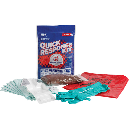 Trousse dintervention rapide pour d&eacute;versements de fluides corporels Hazwik, Biorisque, Sac, Absorbance de 0,49 gal. US Groupe Belzile Dickner