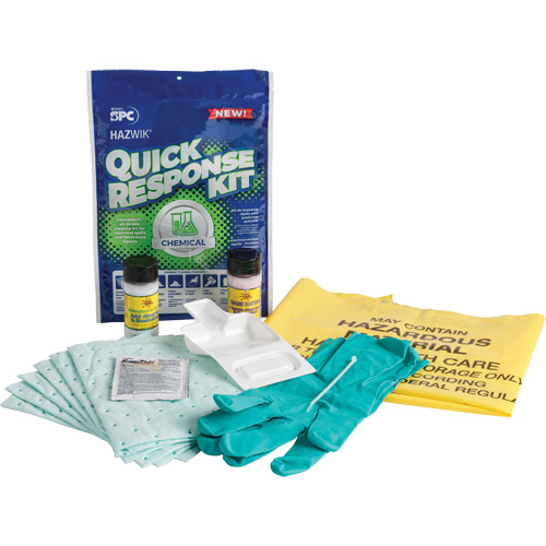 Trousse dintervention rapide pour d&eacute;versements de produits chimiques Hazwik, Mati&egrave;res dangereuses, Sac, Absorbance de 0,33 gal. US Groupe Belzile Dickner