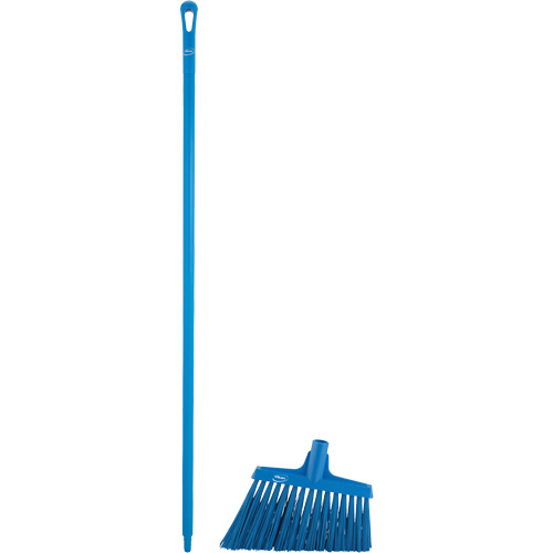 Angle Broom Head with Handle, X-Coarse Bristles, 12", Polyester, Blue Groupe Belzile Dickner