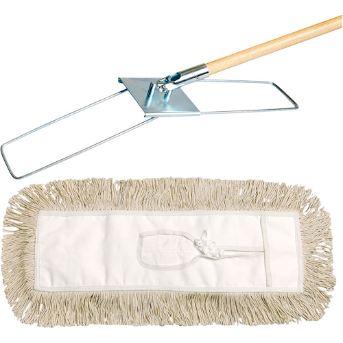 Syst&egrave;me de vadrouille &agrave; &eacute;pousseter Break-Ezy, Style &agrave; attacher, Coton, 36" lo x 5" la Groupe Belzile Dickner