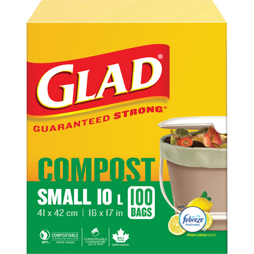 Petits sacs de compostage, R&eacute;gulier, 17" lo x 16" la, Brun, Capacit&eacute; de 10 L (3 gal.) Groupe Belzile Dickner