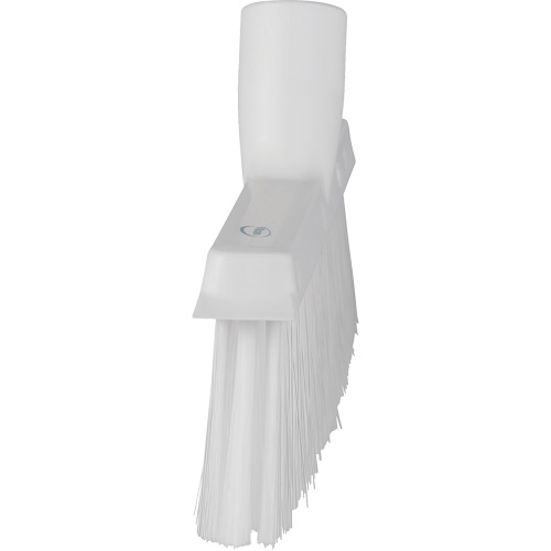 Dustpan Broom with Angled Thread, Medium Bristles, 10", Polyester, White Groupe Belzile Dickner