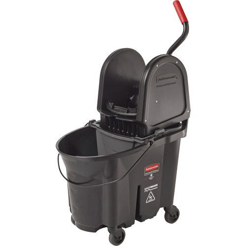 Seau et essoreuse Wavebrake, Pression vers le bas, 8,75 gal. US (35 pintes), Noir Groupe Belzile Dickner