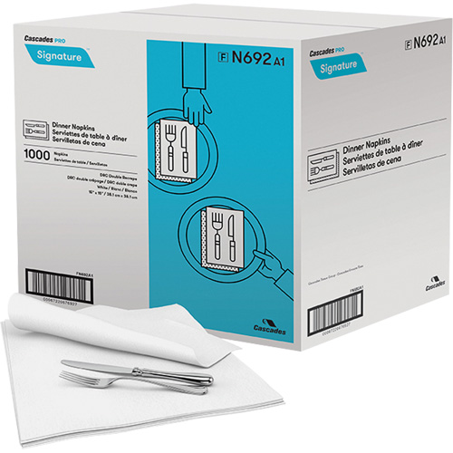 Pro Signature&reg; Dinner Napkins, 1 Ply, 15" x 15" Groupe Belzile Dickner