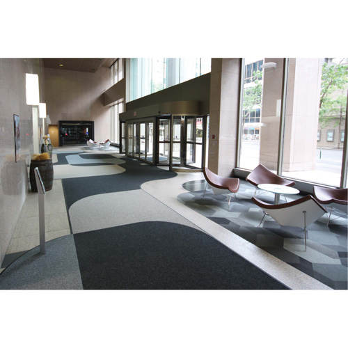 Supreme Knob Entrance Matting, Wiper/Scraper, 13-5/12' x 75-1/2' x 7/16", Charcoal Groupe Belzile Dickner