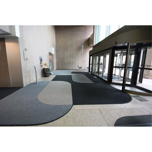 Supreme Knob Entrance Matting, Wiper/Scraper, 13-5/12' x 75-1/2' x 7/16", Charcoal Groupe Belzile Dickner