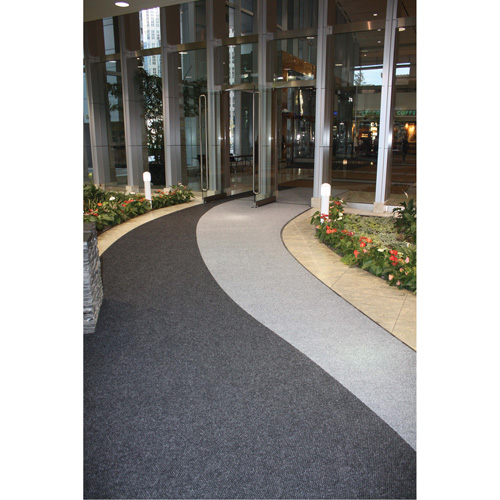 Supreme Knob Entrance Matting, Wiper/Scraper, 13-5/12' x 75-1/2' x 7/16", Charcoal Groupe Belzile Dickner