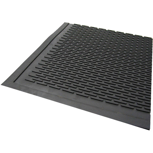 Tapis dext&eacute;rieur, Caoutchouc, Grattoir Type, Motif Plein, 3' x 5', Noir Groupe Belzile Dickner