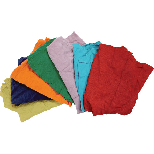Chiffons fabriqu&eacute;s &agrave; partir de mat&eacute;riaux recycl&eacute;s, Coton, M&eacute;lange de couleurs, 25 lb Groupe Belzile Dickner