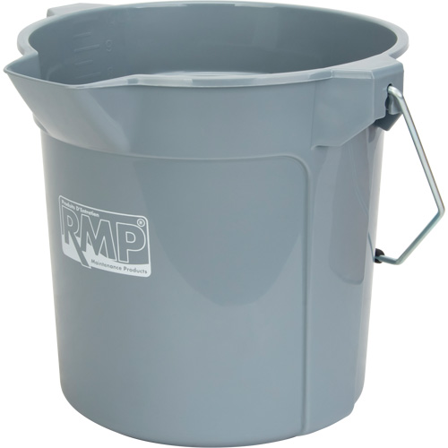 Round Bucket with Pouring Spout, 2.64 US Gal. (10.57 qt.) Capacity, Grey Groupe Belzile Dickner