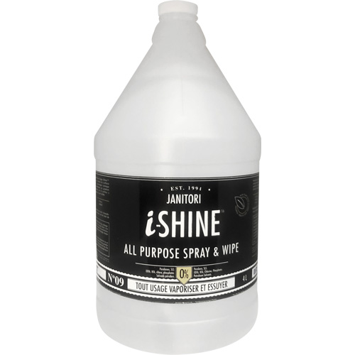 Nettoyant polyvalent &agrave; vaporiser et essuyer Janitori i-Shine, 4 L, Cruche Groupe Belzile Dickner