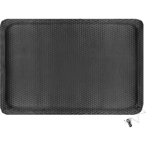 Ensemble de tapis conductible Hog Heaven, 4' la x 6' lo, 7/8" &eacute;paisseur, Noir, Nitrile Groupe Belzile Dickner