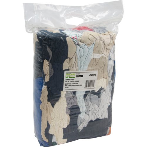 Recycled Material Wiping Rags, Fleece, Mix Colours, 10 lbs. Groupe Belzile Dickner