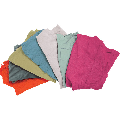 Chiffons fabriqu&eacute;s &agrave; partir de mat&eacute;riaux recycl&eacute;s, Tissu &eacute;ponge, M&eacute;lange de couleurs, 25 lb Groupe Belzile Dickner