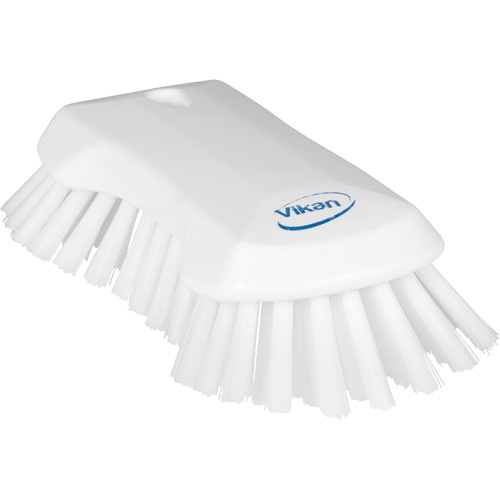 Hand Brush, Extra Stiff Bristles, 9-1/10" Long, White Groupe Belzile Dickner