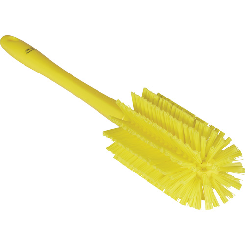 Brosse moyenne avec manche, Soies Ferme, Longueur de 17", Jaune Groupe Belzile Dickner