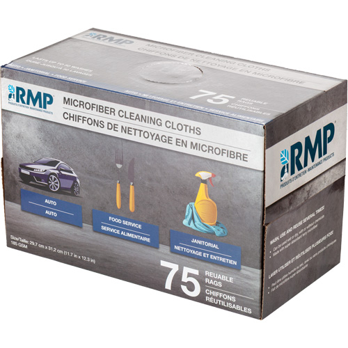 Chiffons lavables pour le nettoyage, Microfibre, Blanc Groupe Belzile Dickner