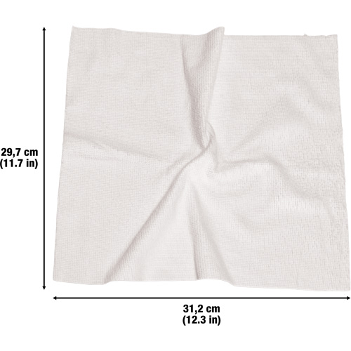 Chiffons lavables pour le nettoyage, Microfibre, Blanc Groupe Belzile Dickner