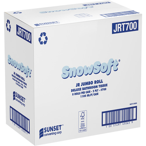 Papier hygi&eacute;nique de luxe Snowsoft, Rouleau G&eacute;ant, 2 Pli, Blanc Groupe Belzile Dickner