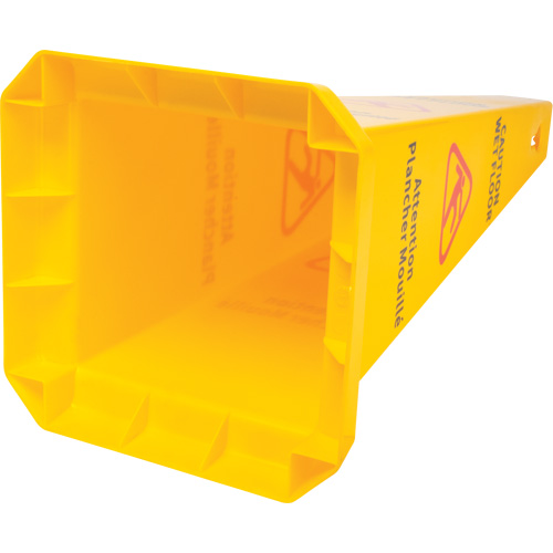 Wet Floor Safety Cone, Bilingual with Pictogram Groupe Belzile Dickner