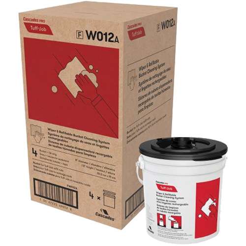 Seau remplissable & couvercle PRO Tuff-Job pour essuie-tout W011 Groupe Belzile Dickner