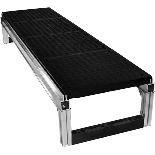 FOUNDATION Smooth Modular Aluminum Work Platform Kit, 18" W x 72" D, 400 lbs. Capacity, All-Welded Groupe Belzile Dickner