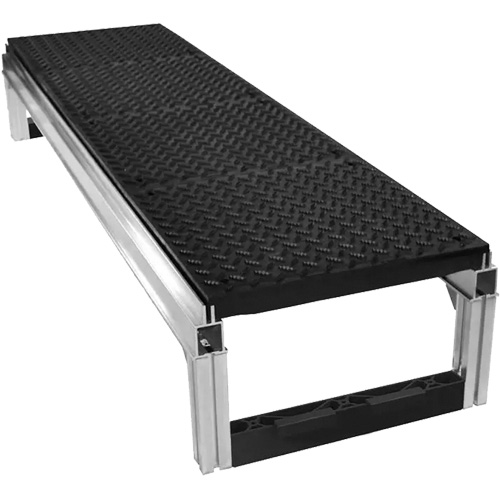 FOUNDATION Diamond-Plate Traction Modular Aluminum Work Platform Kit, 36" W x 72" D, 400 lbs. Capacity, All-Welded Groupe Belzile Dickner
