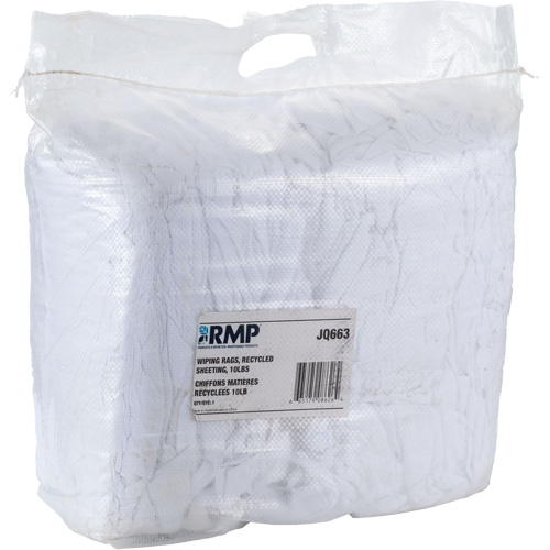 Wiper Rags, White, 10 lbs. Groupe Belzile Dickner