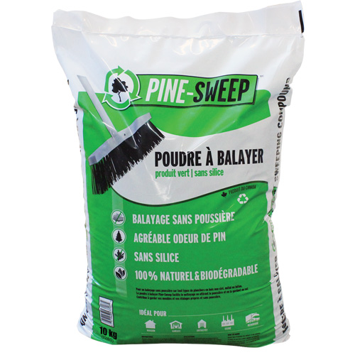 Pine Sweep Biodegradable Sweeping Compound, Bag, 22 lbs. (10 kg) Groupe Belzile Dickner