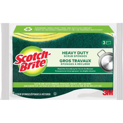 &eacute;ponge &agrave; r&eacute;curer pour les travaux intenses Scotch-Brite, &agrave; r&eacute;curer, 2-3/5" la x 4-2/5" l Groupe Belzile Dickner