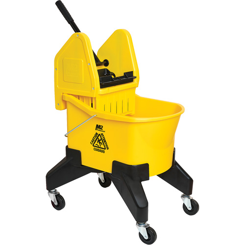 Grizzly Mop Wringer & Bucket, Side Press, 8 US Gal. (32 Quart), Yellow Groupe Belzile Dickner