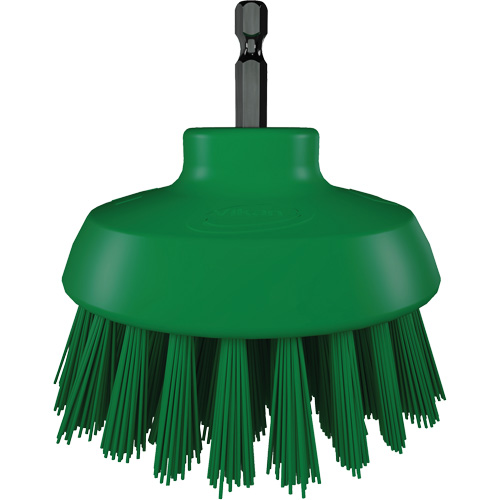 HyDrive Round Drill Brush, Extra Stiff Bristles, 3-1/10" Long, Green Groupe Belzile Dickner